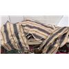 Image 5 : Outdoor Canopy Gazebo Frame with Striped Fabric Cover and Hardware