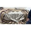 Image 6 : Outdoor Canopy Gazebo Frame with Striped Fabric Cover and Hardware