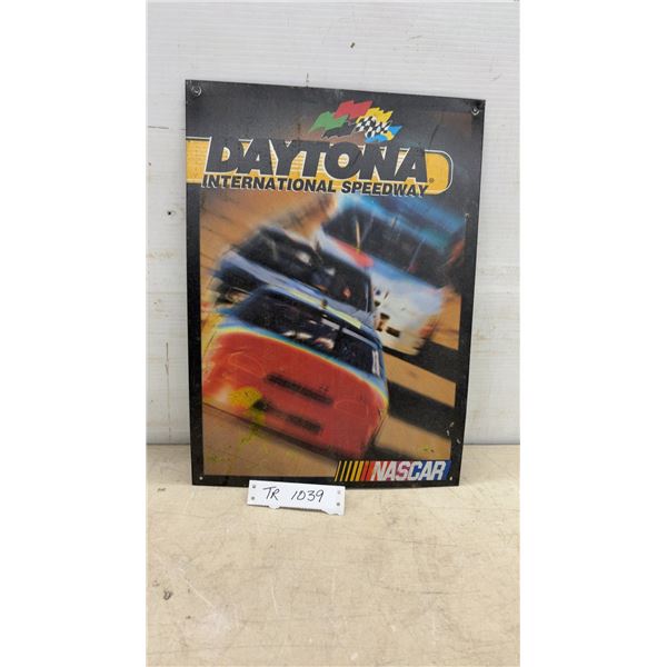 Daytona International Speedway NASCAR Metal Sign, 17 x 12"