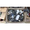 Image 2 : Pallet Lot of Assorted PVC and CPVC Pipe Fittings, Blue and Green Tubing, Pipe Clamps, and More
