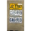 Image 1 : 1961 Alberta and 1977 Ontario Vintage License Plates, Set of Three