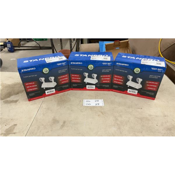 Stanpro SLG-2L LED Emergency Light Plastic Battery Units, Lot of 3