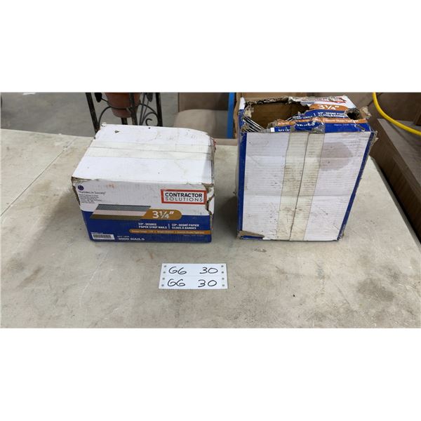 Contractor Solutions 3-1/4" 33-Degree Paper Strip Nails, .120 Gauge, Smooth Shank, Two Boxes