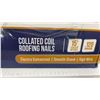 Image 3 : Contractor Solutions 1 1/4" Collated Coil Roofing Nails, .120 Gauge, Electro Galvanized, Two Boxes