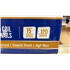 Image 4 : Contractor Solutions 1 1/4" Collated Coil Roofing Nails, .120 Gauge, Electro Galvanized, Two Boxes