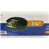 Image 2 : Contractor Solutions 1 1/4" 15° Collated Coil Roofing Nails, 120 Gauge, Two Boxes
