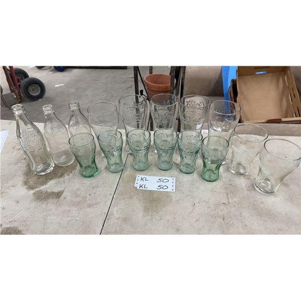 Coca-Cola Glass Bottles and Drinking Glasses Collection