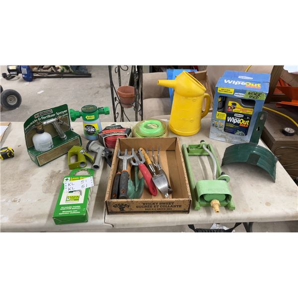 Weed Killer, Insecticide Sprayer, Garden Hand Tools, Trimmer Line, Sprinkler, and More