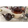Image 3 : Vintage Kitchen Lot with Canister Set, Bean Pot, Teapot, Cereal Bowls, and More