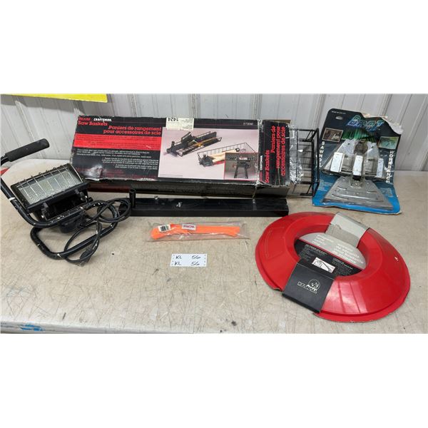 Sears Craftsman Saw Baskets, Halogen Work Light, Sawhorse Brackets, and More