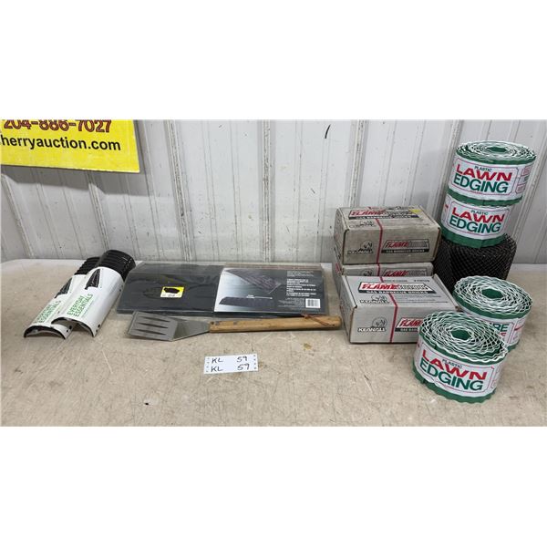 Plastic Lawn Edging, Flame Brick Gas Barbecue Bricks, Heat Distribution Plate, and More