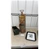 Image 1 : Badger Brass Fire Extinguisher, GE Refrigerator Tray, and Metal Storage Drawers