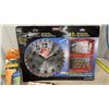Image 4 : Mibro Shop Clock with Drill Bit Set, Oldham 10" Saw Blade, Tow Strap, Socket Set and More
