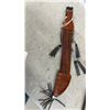 Image 3 : 2 Machetes with Decorated Leather Sheath and Wooden Scabbard