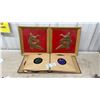 Image 1 : Vintage 78 RPM Record Album with Framed Copper Duck Wall Art Pair and More