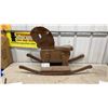 Image 1 : Vintage Handcrafted Wooden Rocking Horse, 35" Long