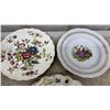 Image 4 : Collection of Five Decorative Porcelain and Glass Plates and Bowls with Floral Designs
