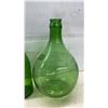 Image 4 : Collection of Vintage Green Glass Soda Bottles, Keystone, Wynola and Gurds