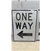 Image 2 : Pair of One Way Metal Traffic Signs with Directional Arrows 18 x 24