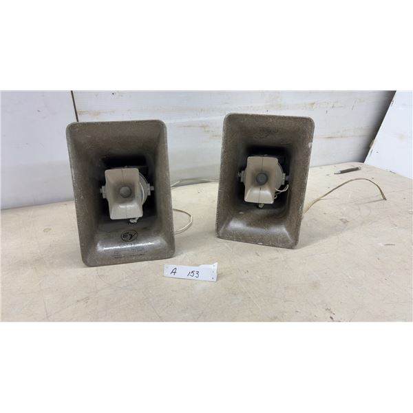 Pair of Electro-Voice CDP Compound Diffraction Projector Horn Speakers, 8 Ohms