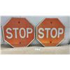 Image 1 : Two Metal Stop Signs
