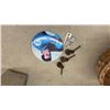 Image 6 : Wicker Basket, 2 Finger Glass Jugs, Napkin Dispenser, 90210 Memorabilia and More