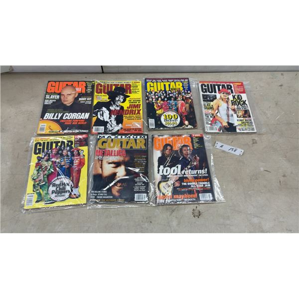 Lot of Seven Guitar World and Maximum Guitar Magazines