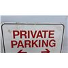 Image 3 : Private Parking Metal Sign with Directional Arrows, 24 x 24"