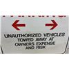 Image 4 : Private Parking Metal Sign with Directional Arrows, 24 x 24"
