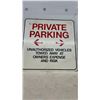 Image 5 : Private Parking Metal Sign with Directional Arrows, 24 x 24"