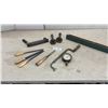 Image 1 : Vintage Wood Rasps, Chisel, Brace, Pressure Gauge, Flanges, and Divided Tool Drawer