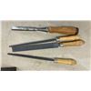 Image 4 : Vintage Wood Rasps, Chisel, Brace, Pressure Gauge, Flanges, and Divided Tool Drawer