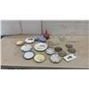 Image 1 : Assorted China Saucers, Plates, Crystal Glassware, Blue Teacups, Canada Centennial Plate, and More