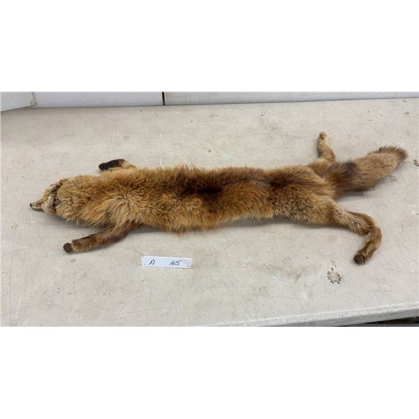 Holt Renfrew Vintage Red Fox Fur Stole with Full Body and Tail