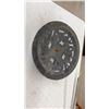 Image 2 : Cast Iron Rose Pattern Round Patio Umbrella Stand, 18" Diameter