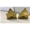 Image 3 : Three Pairs of Decorative Bookends: Canada Maple Leaf, Ceramic Elephant, and Manitoba Bison