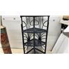 Image 5 : Decorative Metal Floor Vase and Rattan Corner Shelf 31 1/2 x 14