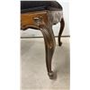 Image 2 : French Provincial Style Carved Walnut Bench with Needlepoint Floral Upholstery, 19 x 40 x 21"