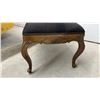 Image 3 : French Provincial Style Carved Walnut Bench with Needlepoint Floral Upholstery, 19 x 40 x 21"