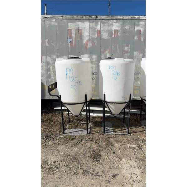 Ace Roto-Mold 115-Gallon Cone Bottom Tanks with Stands, Quantity of 2