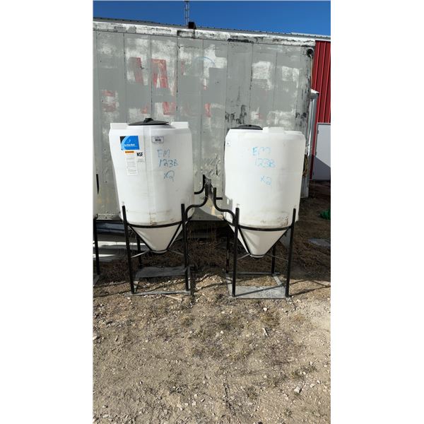 Ace Roto-Mold 110-Gallon Cone Bottom Tanks with Stands, Quantity 2