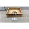 Image 1 : Fort Garry Brewing Company Wooden Box with Logo, 10 3/4" x 12 1/2 x 3" Deep