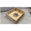 Image 5 : Fort Garry Brewing Company Wooden Box with Logo, 10 3/4" x 12 1/2 x 3" Deep