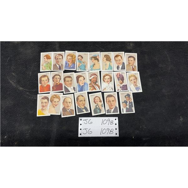 1935 Gallaher Ltd Park Davis Cigarette Cards, Stars and Stage, 23 of 48 Cards, and More