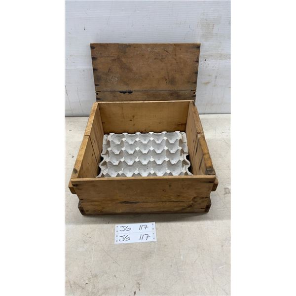 W.H. Wheeler Egg Crate Wooden Box