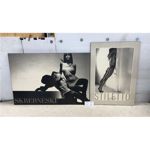 Two Hardboard Pictures: Stiletto 27 1/2" x 19 1/2" and Skreineski 23 1/2 x 35"