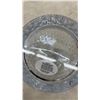 Image 4 : 28oz Ralph Lauren Aston Pattern Lead Crystal Decanter Set w/3 Matching Whiskey Glasses