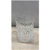Image 6 : 28oz Ralph Lauren Aston Pattern Lead Crystal Decanter Set w/3 Matching Whiskey Glasses