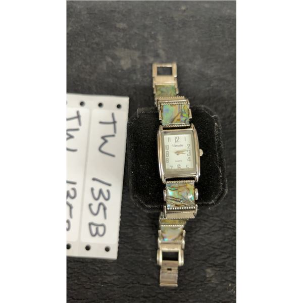 Varsales Quartz Women's Watch with Mother of Pearl Link Bracelet