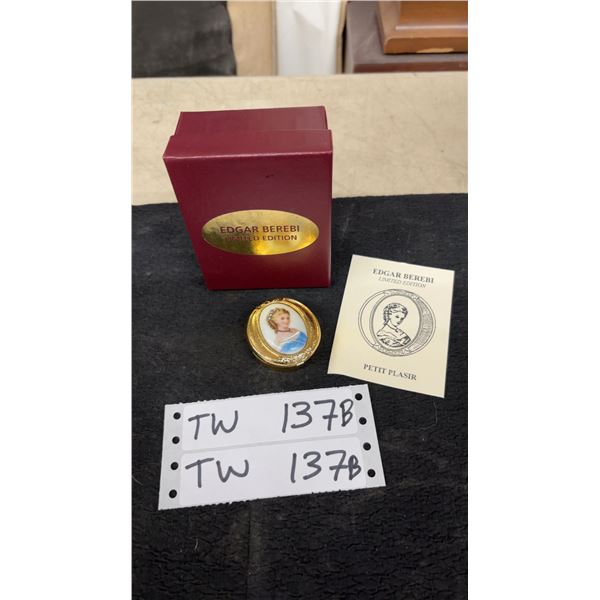 Edgar Berebi Limited Edition Petit Plasir Limoges Porcelain Compact with Box